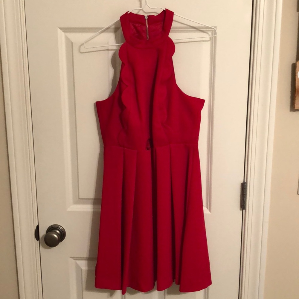 Red cocktail dress